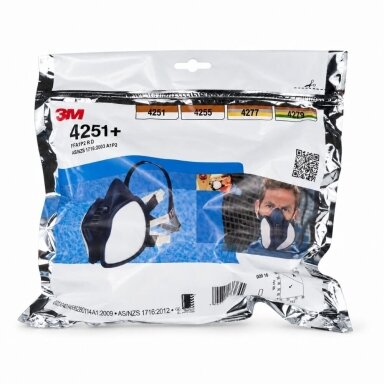 3M 4251+ daugkartinio naudojimo puskaukė su A1P2 filtrais 3M 4251+ daugkartinio naudojimo puskaukė su A1P2 filtrais