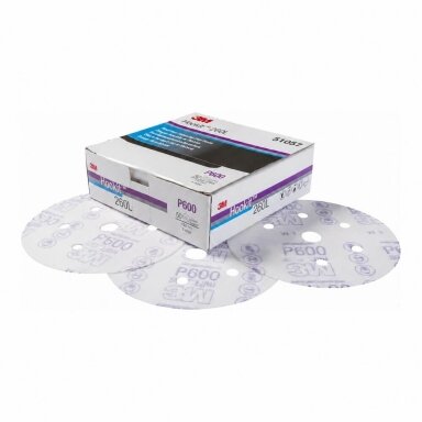 3M 51057 Hookit 260L P600 šlifavimo diskeliai 150 mm, 15 skylių, 50 vnt. 3M 51057 Hookit 260L P600 šlifavimo diskeliai 150 mm, 15 skylių, 50 vnt.