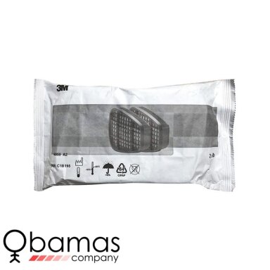 3M 6055 A2 angliniai filtrai organinėms dujoms ir garams, pora 3M 6055 A2 angliniai filtrai organinėms dujoms ir garams, pora