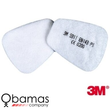 3M 5911 P1 priešfiltriai, pora 3M 5911 P1 priešfiltriai, pora