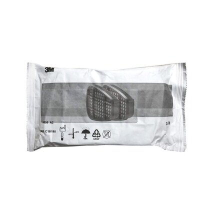 3M 6055 A2 angliniai filtrai organinėms dujoms ir garams, pora 1