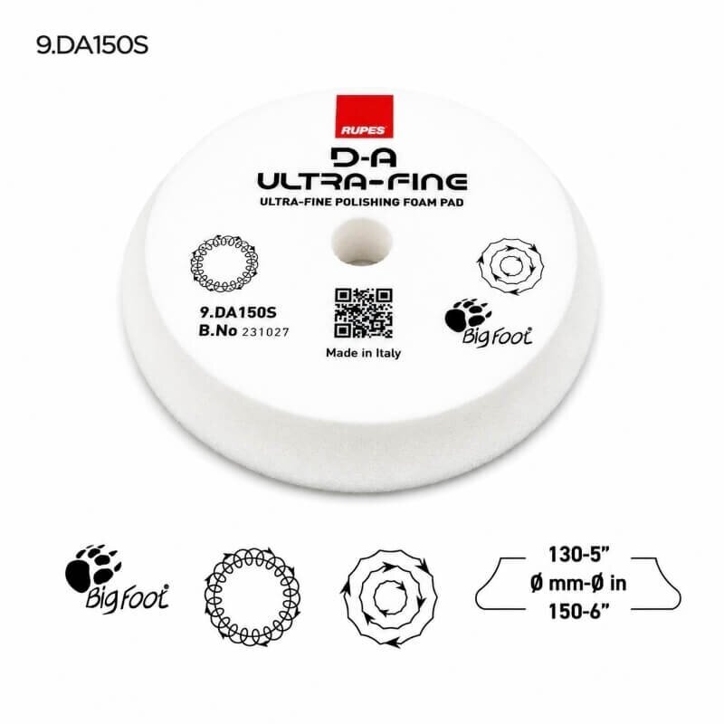 RUPES High Performance D-A ULTRA-FINE White Polishing Pad 6