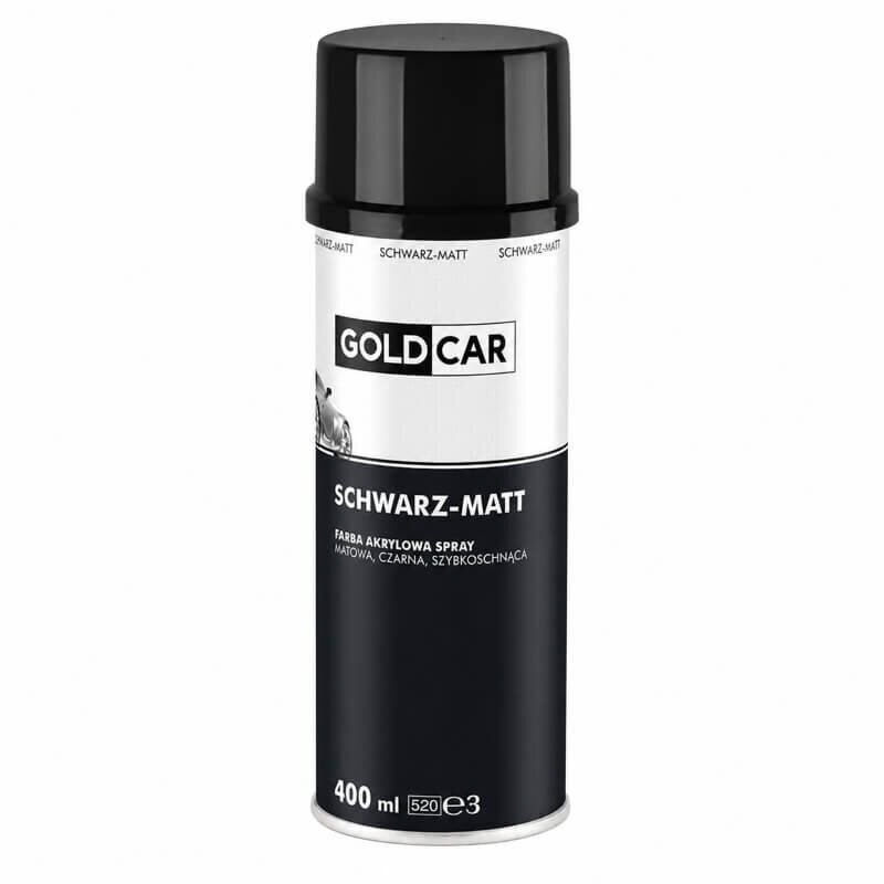 Farba w sprayu GoldCar czarna matowa 400 ml