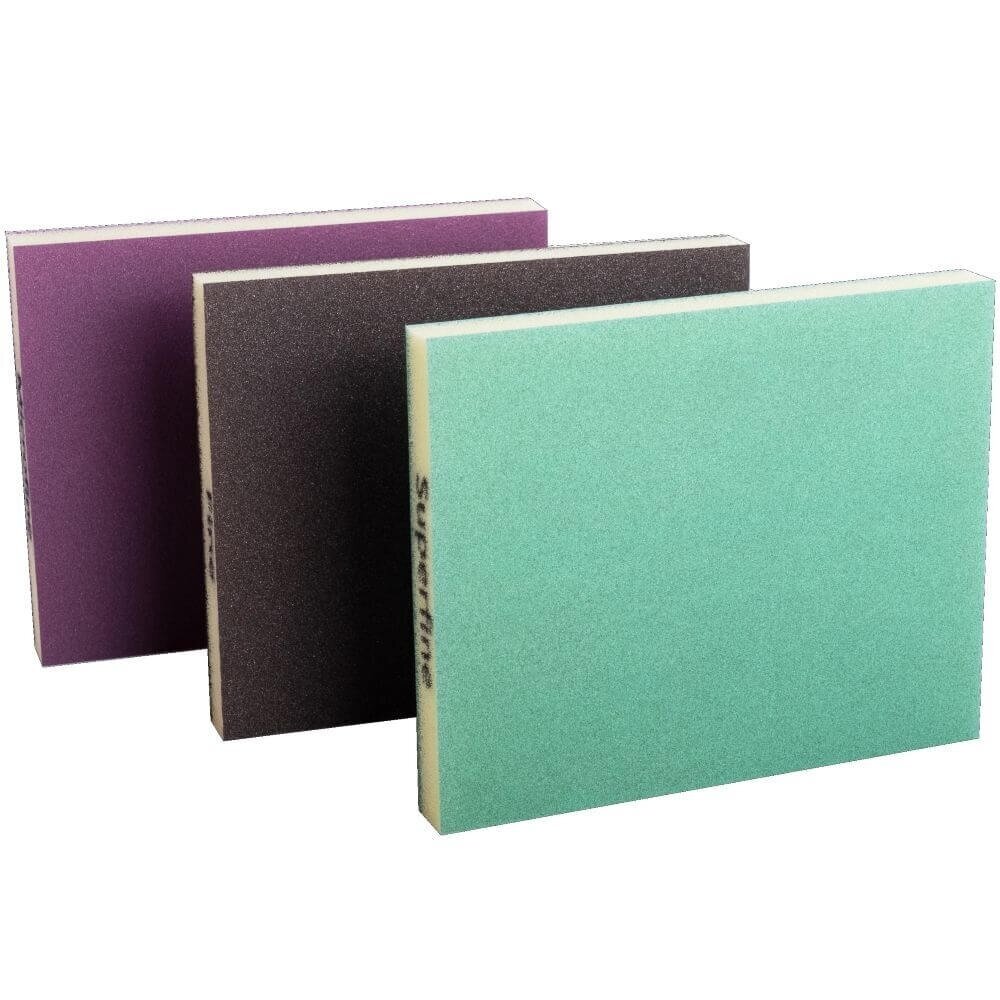 Carsystem Double Sanding Soft Pad dvipusė šlifavimo kempinėlė 120 × 98 × 13 mm