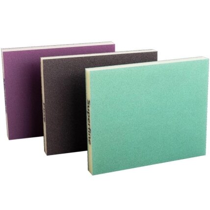 Carsystem Double Sanding Soft Pad dvipusė šlifavimo kempinėlė 120 × 98 × 13 mm