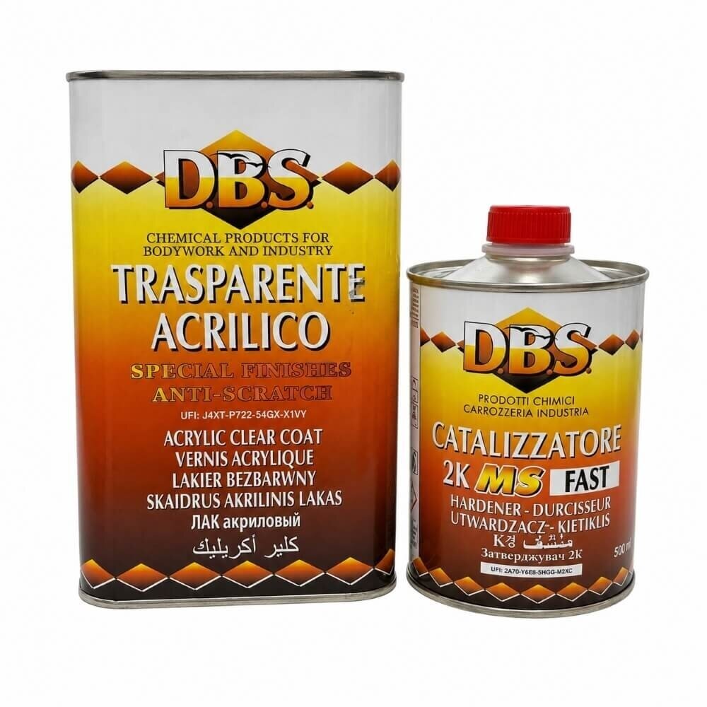 DBS 2K MS Clear Acrylic Lacquer 1 L + 0.5 L Hardener