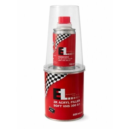 E1 2K akrylowy podkład wypełniający do grubych warstw szary Soft 5:1 VHS300, 960 ml