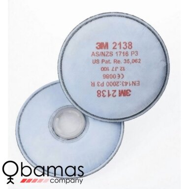 Filtrai 3M 2138 P3, 2 vnt. Filtrai 3M 2138 P3, 2 vnt.