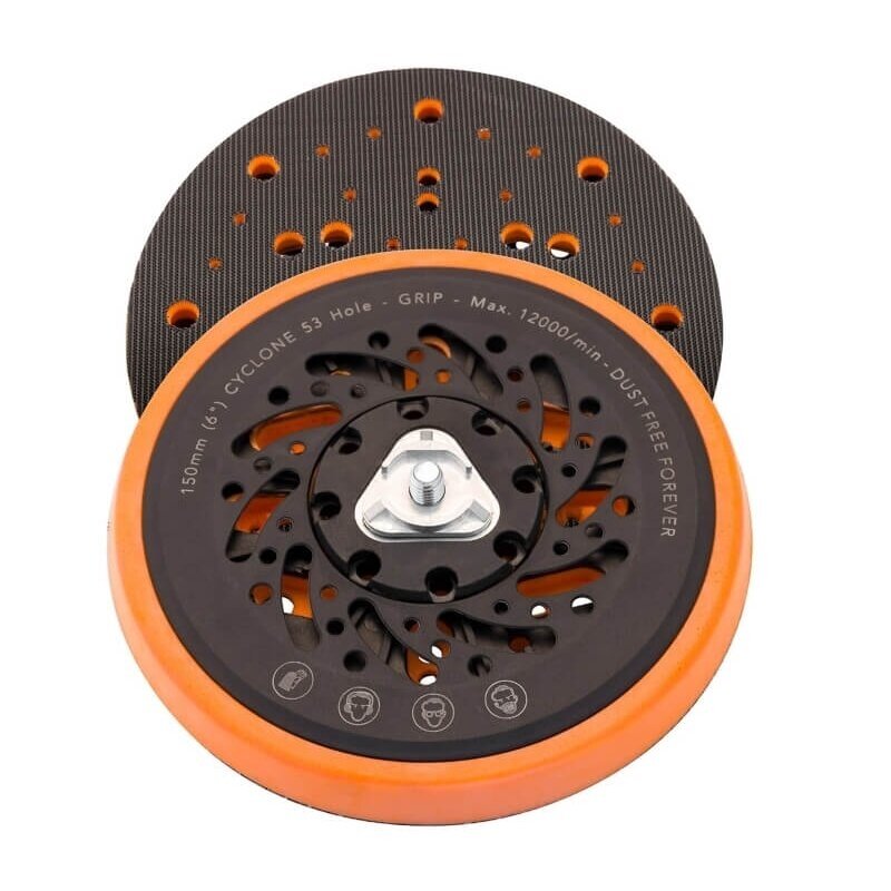 Flexipads Cyclone MEDIUM ventiliuojamas šlifavimo padas 150 mm, 53 skylės