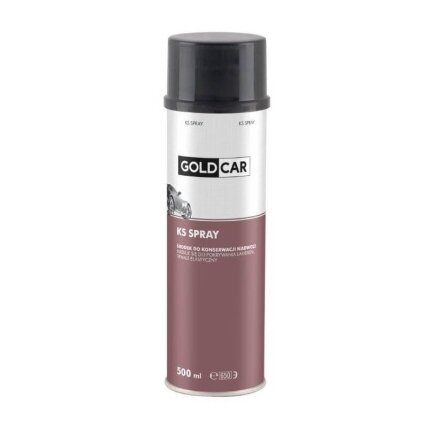 GOLDCAR KS aerozolinė uždažoma antikorozinė kėbulo danga juoda 500 ml