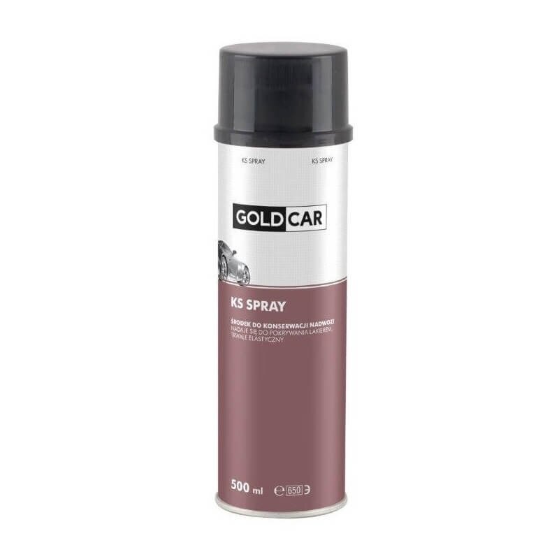 GOLDCAR KS aerozolinė uždažoma antikorozinė kėbulo danga juoda 500 ml