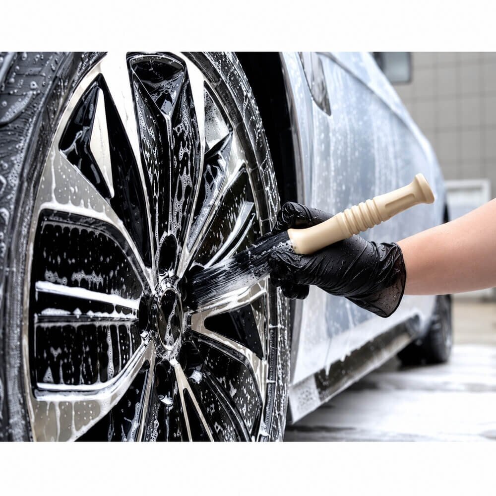MaxShine PREMIUM detailingo šepetėlis kietais šereliais 5