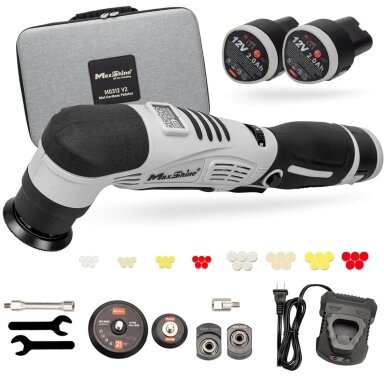MaxShine M0312 V2 akumuliatorinė mini poliravimo mašinėlė DA/ROTARY