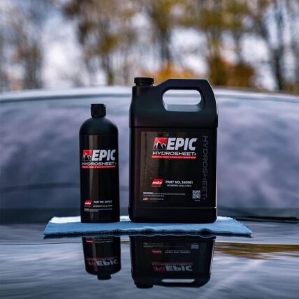 MALCO EPIC HYDROSHEET+ GRAPHENE WASH & WAX shampoo for ceramic-coated vehicles 1:128 1