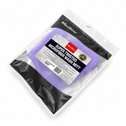 MaxShine Twisted Loop PURPLE Microfiber Car Wash Mitt 2