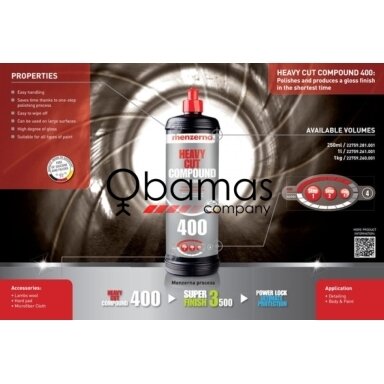 Menzerna Heavy Cut Compound 400 (HC400) 1 kg – aštri poliravimo pasta