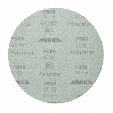 MIRKA Polarstar P800 šlifavimo diskeliai 150 mm be skylių, 50 vnt. MIRKA Polarstar P800 šlifavimo diskeliai 150 mm be skylių, 50 vnt.