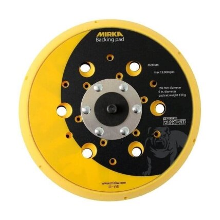 MIRKA 8292605011 vidutinio kietumo atraminis šlifavimo padas 150 mm, 48 skylės