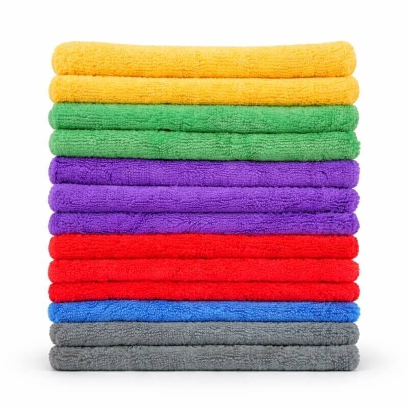 Microfiber cloth LASER CUT long - short pile edgeless 400 GSM 40 x 40 cm