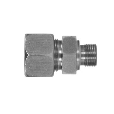 Nerūdijančio plieno vamzdžio jungtis 15 mm su 1/2″ išoriniu sriegiu