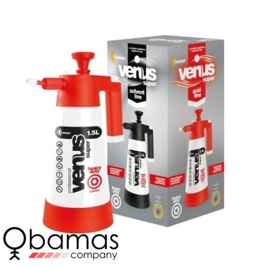 Rūgštims atsparus purkštuvas Kwazar VENUS Super Acid Line 1,5 L RED