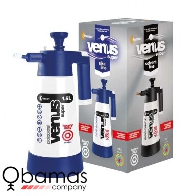 Šarmams atsparus purkštuvas Kwazar VENUS PRO Alkaline 1,5 L