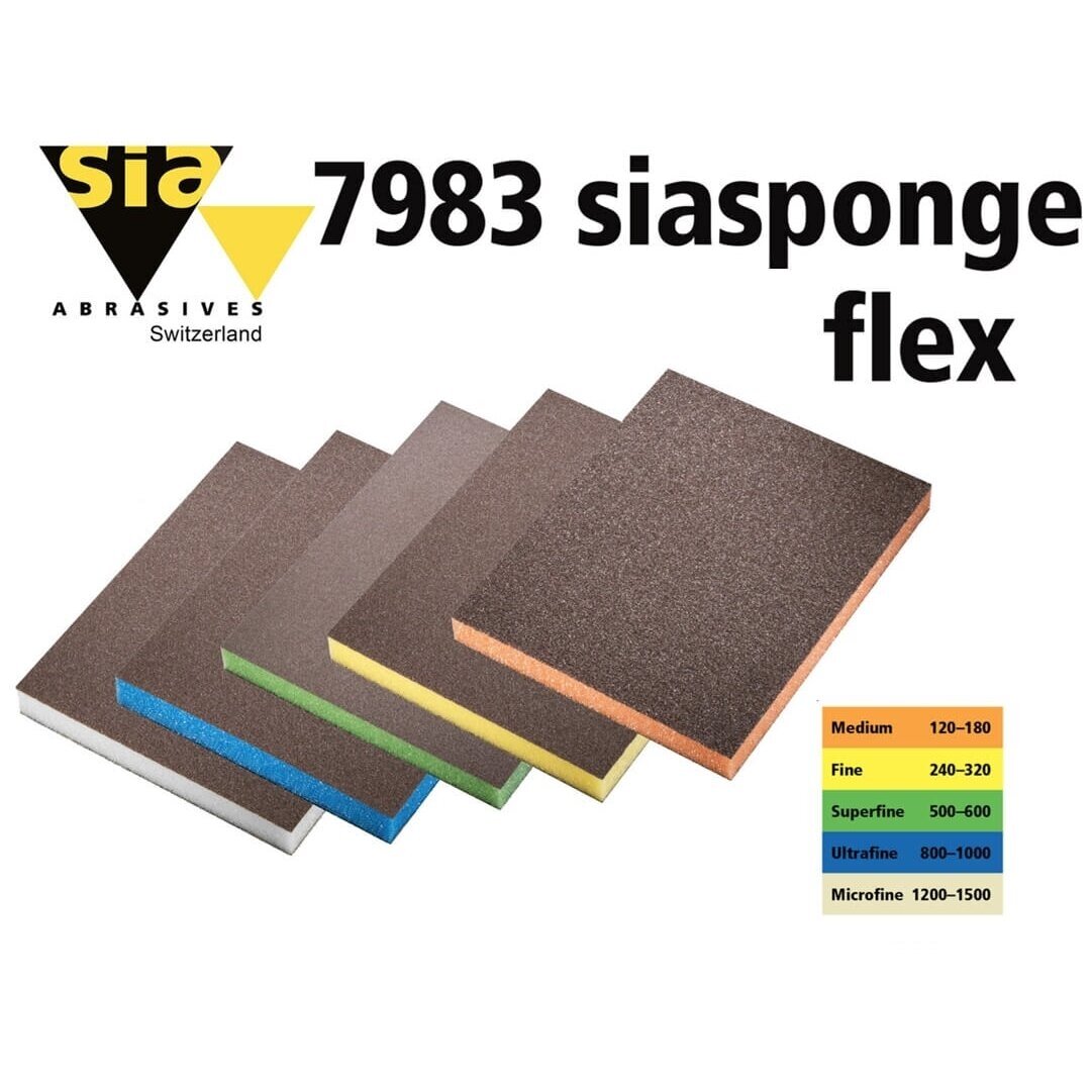 SIA 7983 siasponge flex dwustronna gąbka ścierna 98 x 120 x 13 mm